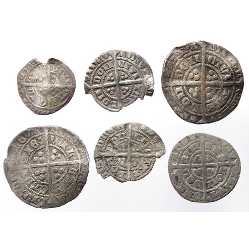 268 - English Hammered Silver Coin Group (6). Circa 14th-16th century AD. To include groats and halfgroats... 