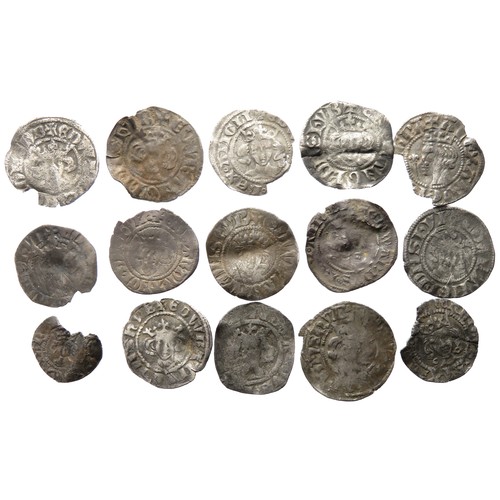 269 - Medieval Silver Hammered Coin Group (15). Circa 13th-15th century AD. Largest 21mm. To include coins... 