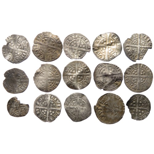 269 - Medieval Silver Hammered Coin Group (15). Circa 13th-15th century AD. Largest 21mm. To include coins... 