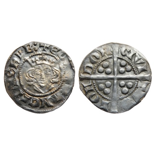 205 - Edward II Penny. London mint. Circa 1307-27 AD. Silver, 1.31g. 19mm. Crowned facing bust, +EDWA R AN... 