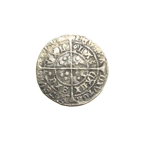 243 - Henry VI Groat. Calais mint. Rosette Mascle issue, 1430-31. Crowned facing bust, HENRIC DI GRA REX A... 