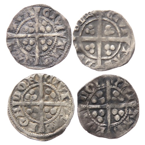 225 - English Hammered Silver Penny Group (4). Circa 13th-14th century AD. To include coins from the reign... 