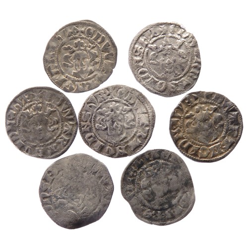 227 - English Hammered Silver Penny Group (7). Circa 13th-14th century AD. To include coins from the reign... 