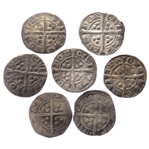 227 - English Hammered Silver Penny Group (7). Circa 13th-14th century AD. To include coins from the reign... 