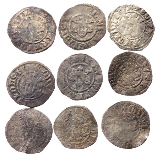 232 - English Hammered Silver Penny Group (9). To include coins from the reigns of Edward I & II minte... 