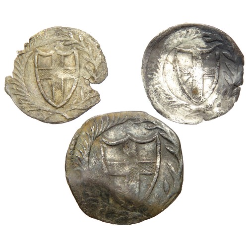 333 - Commonwealth Coin Group (3). 1649-90 AD. Halfgroat and two pennies. 16mm, 0.87g & 15mm, 0.39g. R... 