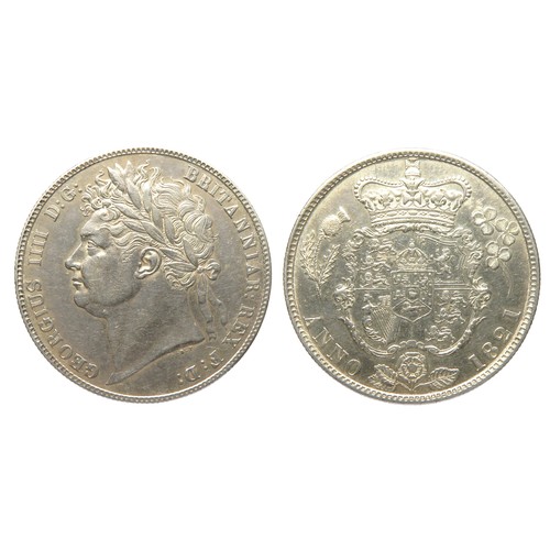 366 - George IV Halfcrown 1821. Silver, 14.09g. 32 mm. Laureate bust left, GEORGIUS IIII D G BRITANNIAR RE... 