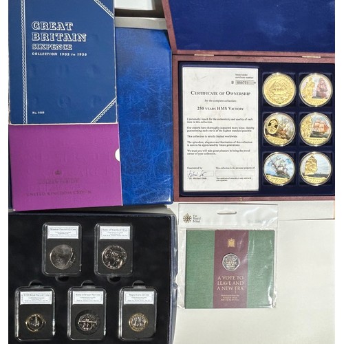 391 - Large Collection of late milled coinage and commemoratives, to include. Boxed set of commemorative m... 