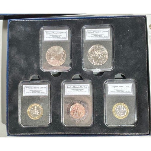 391 - Large Collection of late milled coinage and commemoratives, to include. Boxed set of commemorative m... 