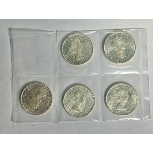 394 - Collection of Uncirculated Canada Silver Dollars (15). 2 x Canadian Series Sets, 1963-1967 & 5 x... 