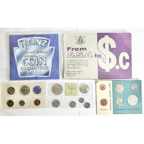 400 - Collection of World Proof Sets (8). To include, France 1965, United states 1957, Singapore Specimen ... 