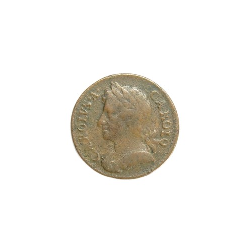 338 - Charles II 1672 Farthing. Copper, 5.17g. 22mm. Laureate bust left, CAROLVS II CAROLO. R. BRITANNIA, ... 