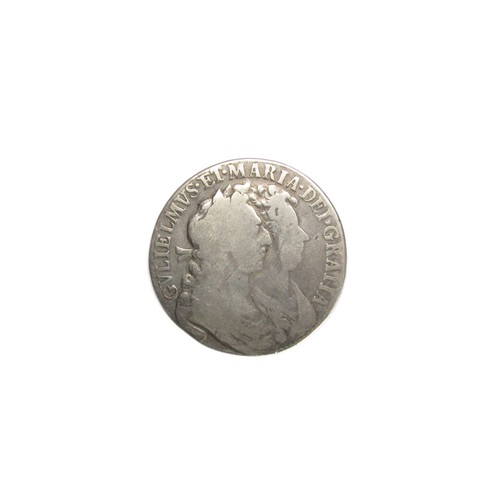 340 - William and Mary Halfcrown 1689. Silver, 14.80g. 33mm. Conjoined busts right, GVLIELMVS ET MARIA DEI... 