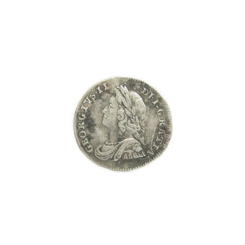 352 - George II Threepence 1732. Silver, 1.42g. 18mm. Young laureate and draped bust left, GEORGIVS II DEI... 