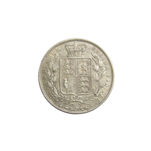 374 - Victoria Halfcrown 1883. Silver, 14.15g. 32.19mm. Young head left, date below. VICTORIA DEI GRATIA. ... 