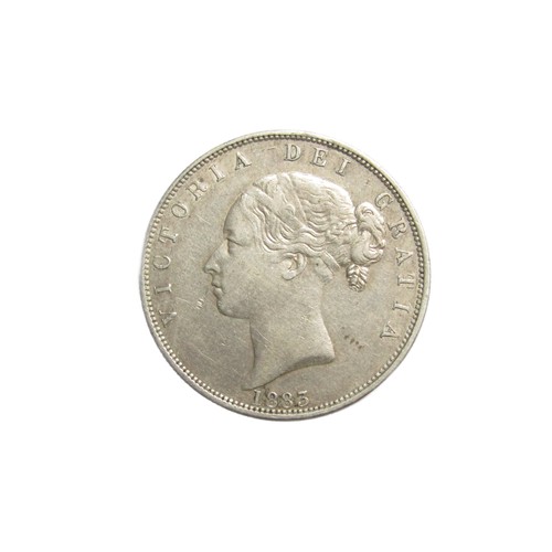 374 - Victoria Halfcrown 1883. Silver, 14.15g. 32.19mm. Young head left, date below. VICTORIA DEI GRATIA. ... 