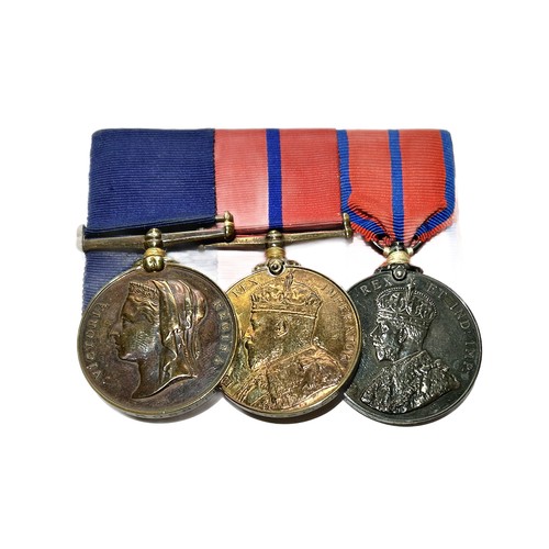 409 - A Trio of Metropolitan Police Medals. Awarded to P.C. W. Rossiter. 1897, Jubilee of Queen Victoria. ... 