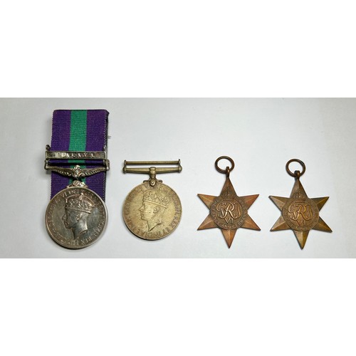 410 - British Armed Forces Medal Group. General service medal with Maylaya clasp issued to, SIGMN G. SAMBR... 