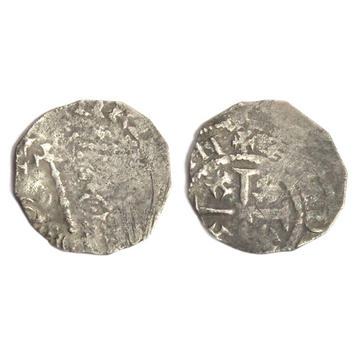 181 - Henry II Tealby Penny. Cross and Crosslets Coinage, 1158-1180. Silver, 1.21g. 19 mm. Crowned facing ... 