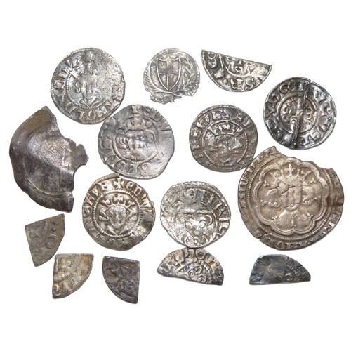 235 - English Medieval hammered silver coin group (15) including coins of Richard I, Henry III, Edward I, ... 