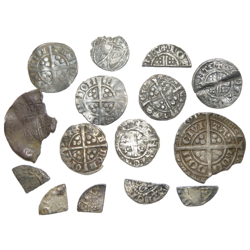 235 - English Medieval hammered silver coin group (15) including coins of Richard I, Henry III, Edward I, ... 