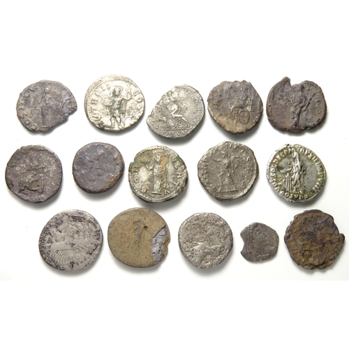 151 - Roman silver denarius and siliqua group. Including coins of Vespasian, Trajan, Hadrian, Commodus, Se... 