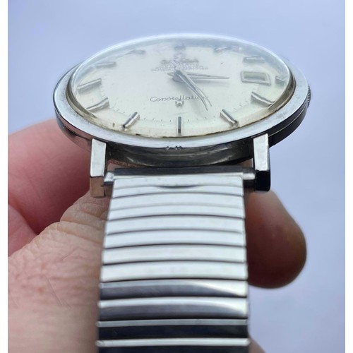 404 - 1965 Omega Constellation Watch. Automatic chronometer, officially certified. Stainless steel with br... 