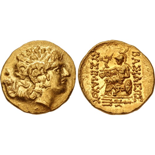 76 - KINGS of PONTOS. Mithradates VI Eupator. Circa 120-63 BC. Gold Stater, 19.5mm. 8.33 g. First Mithrad... 