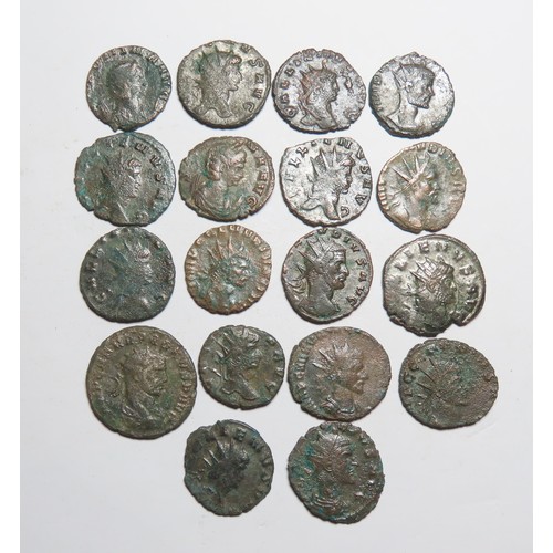 182 - Roman Antoninianus (16). Circa 3rd century AD. Billon, 17-21mm. Coins from various reigns to include... 