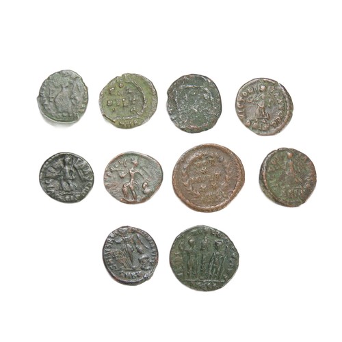 197 - Roman Nummus Group (10). Circa 3rd-4th century AD. Copper-alloy, 12-15mm. Coins from variuous reigns... 