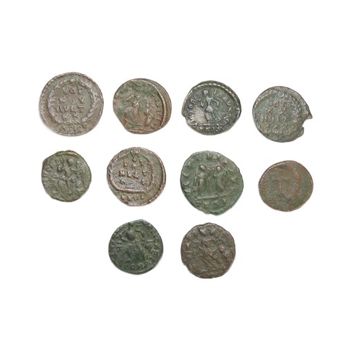 198 - Roman Nummus Group (10). Circa 3rd-4th century AD. Copper-alloy, 12-15mm. Coins from variuous reigns... 