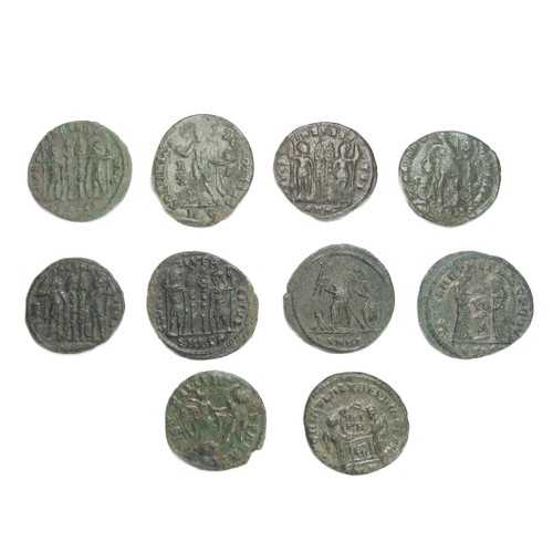 201 - Roman Nummus Group (10). Circa 3rd-4th century AD. Copper-aloy, 18-22mm. Coins from various reigns, ... 