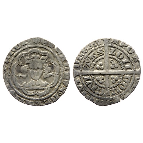 235 - Edward III Halfgroat. London. Pre treaty series Ga, April 1356 to June 1357. Annulet stops. The reve... 