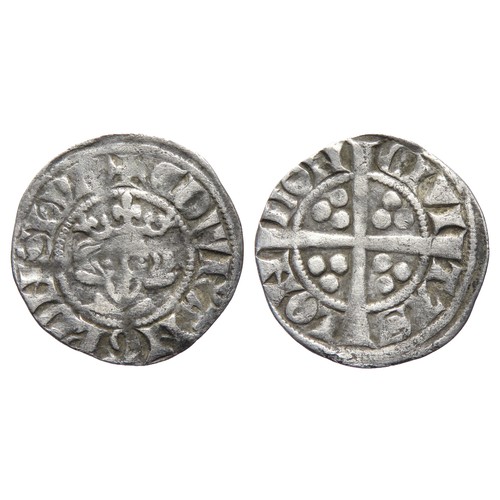 229 - Edward I Penny. London circa 1280 AD. Silver, 1.29g. 20mm. Crowned facing bust, +EDWR ANGL DNS HYB. ... 