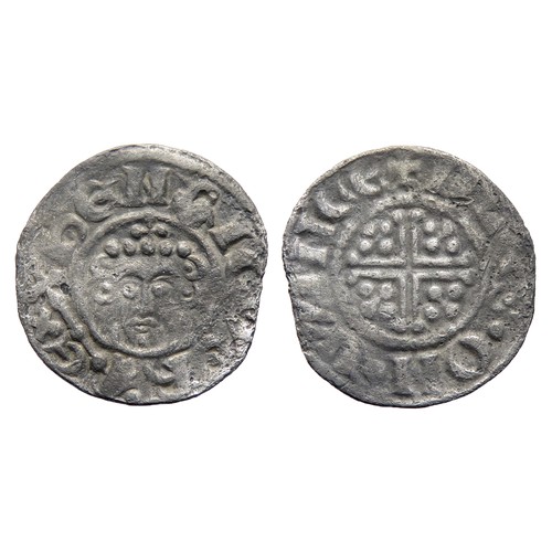 224 - John Penny. 1199-1216 AD. Class 5b2. Winchester mint. Crowned facing bust with sceptre, +HENRICVS RE... 