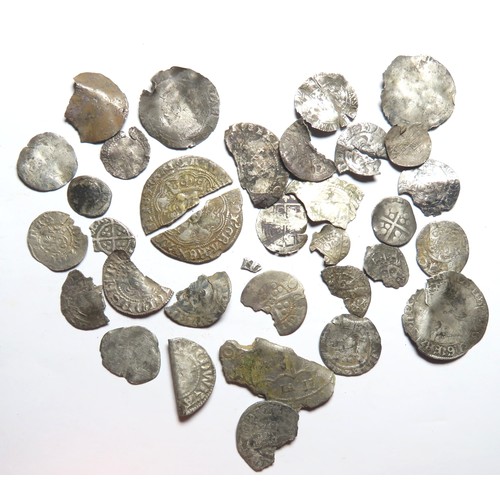 251 - Group of Hammered Silver Coins. Circa 12th-17th century AD. Medieval, Tudor and Stuart period coins.... 