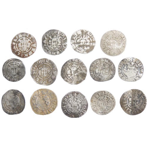 252 - Medieval Hammered Silver Pennies (14). Circa 13th-14th century AD. Coins from the reigns of Edward I... 