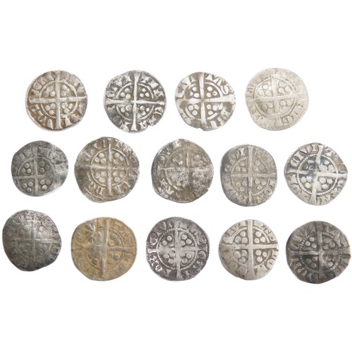 252 - Medieval Hammered Silver Pennies (14). Circa 13th-14th century AD. Coins from the reigns of Edward I... 