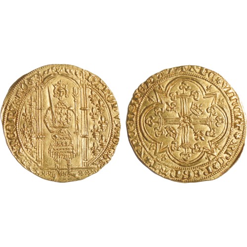 271 - FRANCE, Royal. Charles V le Sage (the Wise). 1364-1380. AV Franc à pied (28mm, 3.75 g, 10h). Uncerta... 