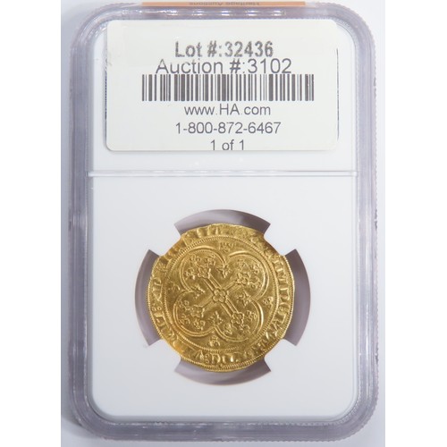 273 - Philippe VI (1328-1350) gold Écu d'Or à la chaise ND (from 1337) MS63 NGC, Paris mint. 4.50gm. 1st E... 