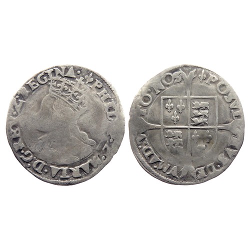 289 - Philip & Mary Groat. 1554-58 AD. 1.69g. 24mm. Crowned bust left, PHILIP Z MARIA D G REX Z REGINA... 