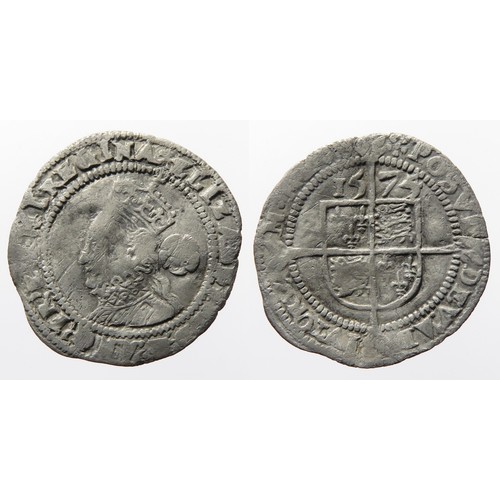 293 - Elizabeth I Threepence. 1575/4. Third & Fourth Issue, 1561-77 AD. Crowned bust left, rose behind... 