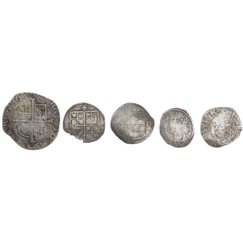 319 - Group of Stuart Period Hammered Coins (5). Circa 17th century AD. To include a sixpence, half groat ... 