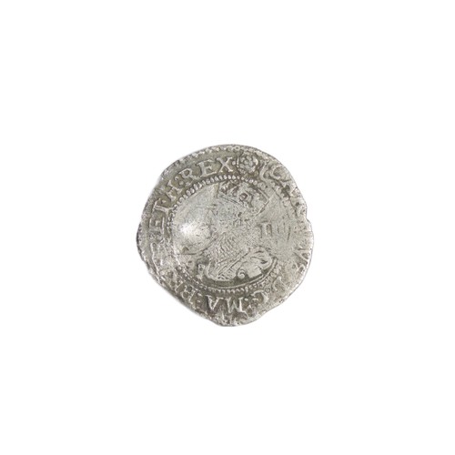 312 - Charles I halfgroat. Group B, second bust, type 2a. R. Oval shield. Mint mark rose. Silver, 0.9g. 16... 