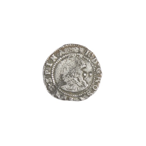 295 - Elizabeth I Halfgroat. Sixth Issue, 1582-1600 AD. Silver, 0.84g. 17mm. Crowned bust left, two pellet... 