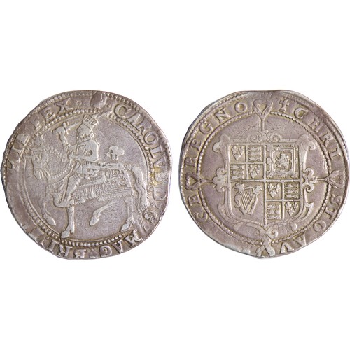 302 - Charles I. 1625-1649. Crown, 42mm. 29.94 g. Group Ia. Tower (London) mint mark, cross calvary. Struc... 