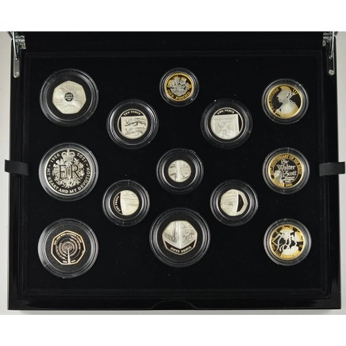 445 - Royal Mint. UK 2021 Silver Proof Coin Set. A limited presentation mintage of only 550 sets. This sil... 