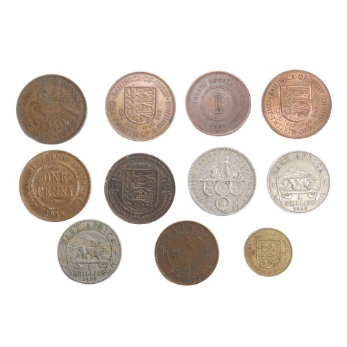 466 - British Empire / Colonial coin group (11). To include coins from the reigns of Victoria, George V, G... 