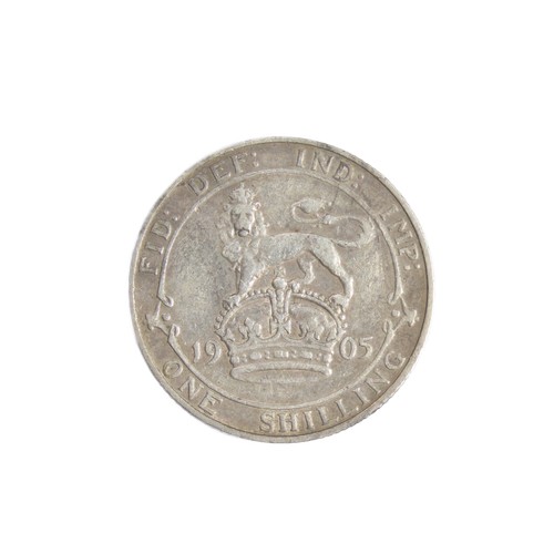 388 - Edward VII 1905 Silver Shilling. 5.63g. 23.5mm. ESC 1414, Bull 3591. The key date in the series.