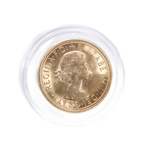 408 - Elizabeth II Gold Sovereign. 8g. Crowned bust right, ELIZABETH II DEI GRATIA REGINA F D. R. St Georg... 